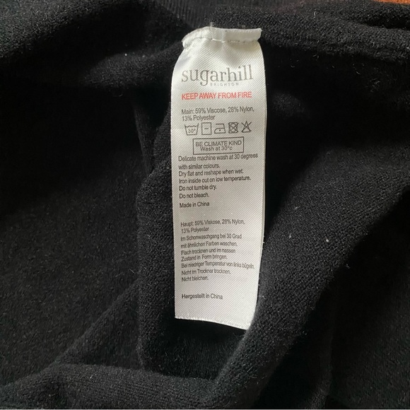 Sugarhill Brighton ~ Black and Brown Color block Sweaterdress ~ Warm ~ Size 14 - Picture 5 of 5